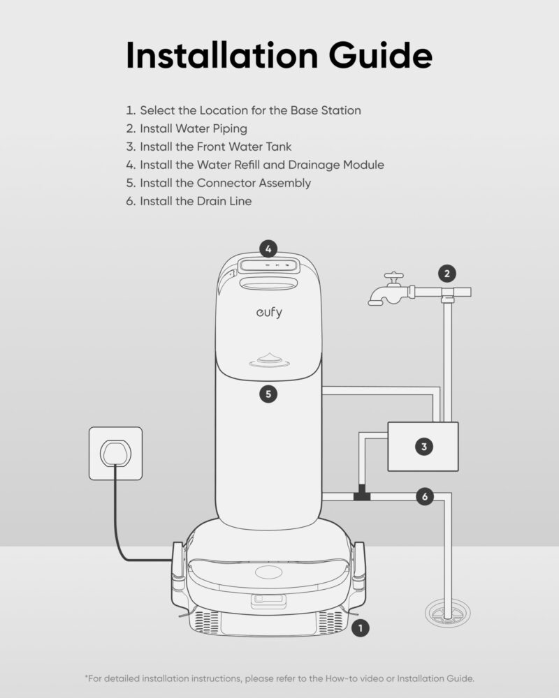 eufy Omni S1 Pro Robot Vacuum and Mop, 8000Pa Suction, Self-Emptying & Mop Washing, HydroJet Ozone Cleaning, Smart Obstacle Avoidance, All-in-One Station - Image 14