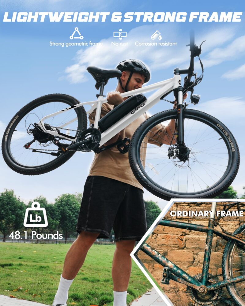 Racer Electric Bike for Adults - 21-Speed Mountain Lightweight Ebike with Peak 750W 22MPH Brushless Motor, 375Wh Removable Battery, 26X2.1 Tire Step Over E-MTB, Up to 40 Miles - Image 40